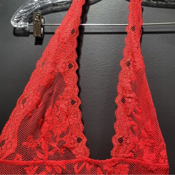 2012 Victoria's Secret Red Full Lace Halter Top Super Mini Dress  Sz XL - Picture 4 of 10